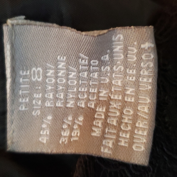 Liz Claiborne petite collection black lace halter midi dress size 8P - Picture 9 of 17